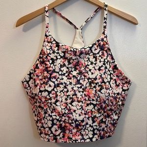 Multi colored racerback sports bra